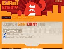 Tablet Screenshot of giantenemylabs.com